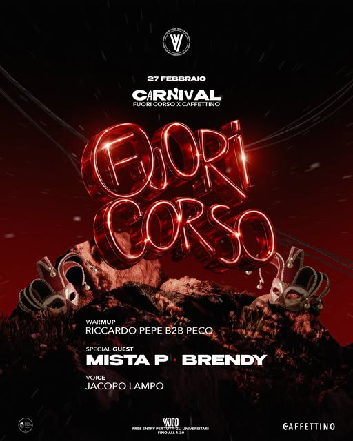 Locandina FUORI CORSO — 27 FEBBRAIO